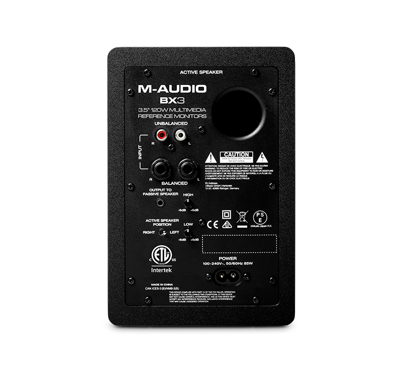 M-Audio BX3 3.5” Black Kevlar 120-Watt Multimedia Reference Monitors