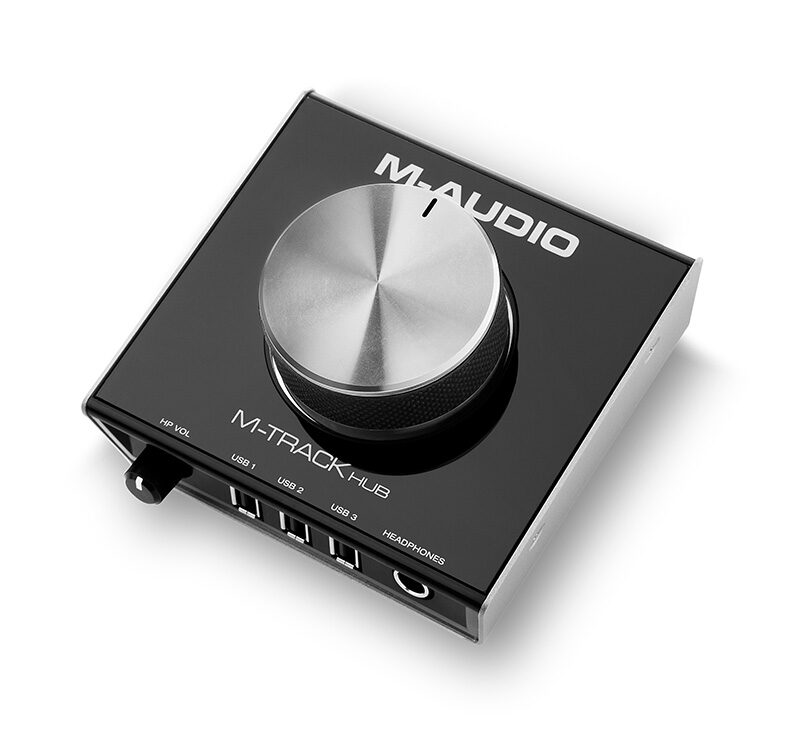 M-Audio M-Track Hub USB Monitoring Interface with Built-In 3-Port Hub