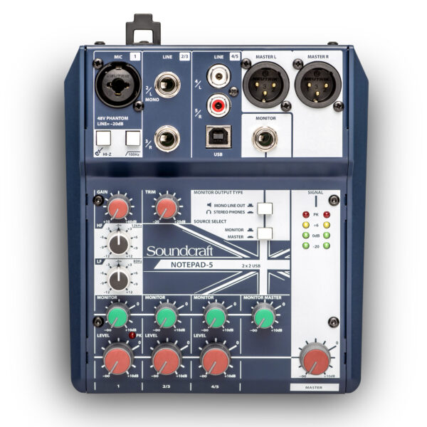 Soundcraft Notepad 5 Channel Mixer with USB