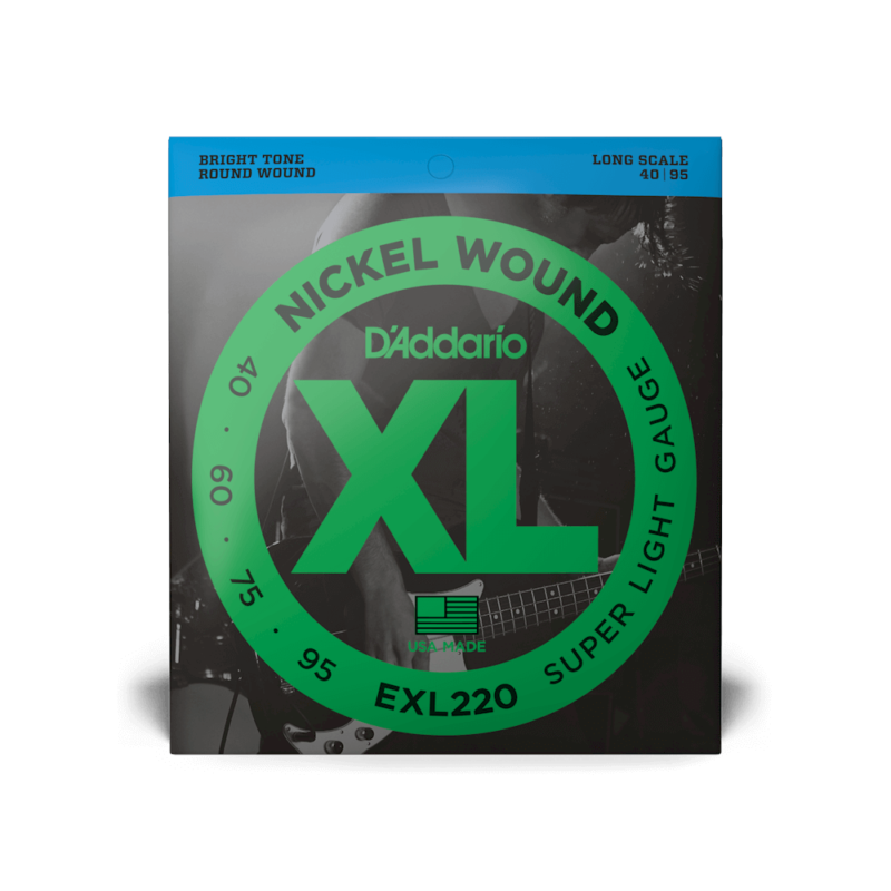 D'Addario EXL220 XL Nickel Wound Bass Guitar Strings: