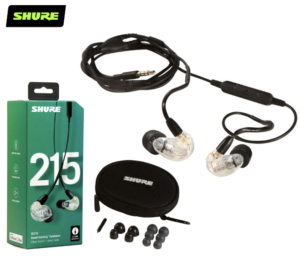 Shure SE215 In-Ear Headphones, Clear