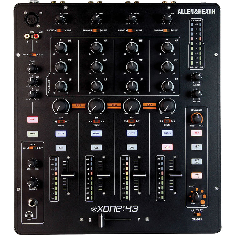 Allen & Heath Xone-43C 4-channel DJ Mixer .,