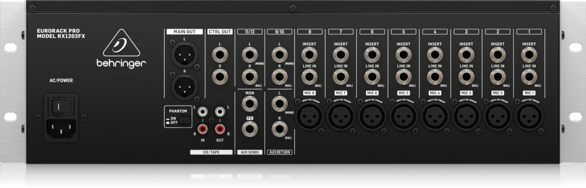 配信機器・PA機器・レコーディング機器 Behringer EURORACK PRO RX1202FX Behringer Eurorack Pro RX1202FX Rackmount Mixer with Effects