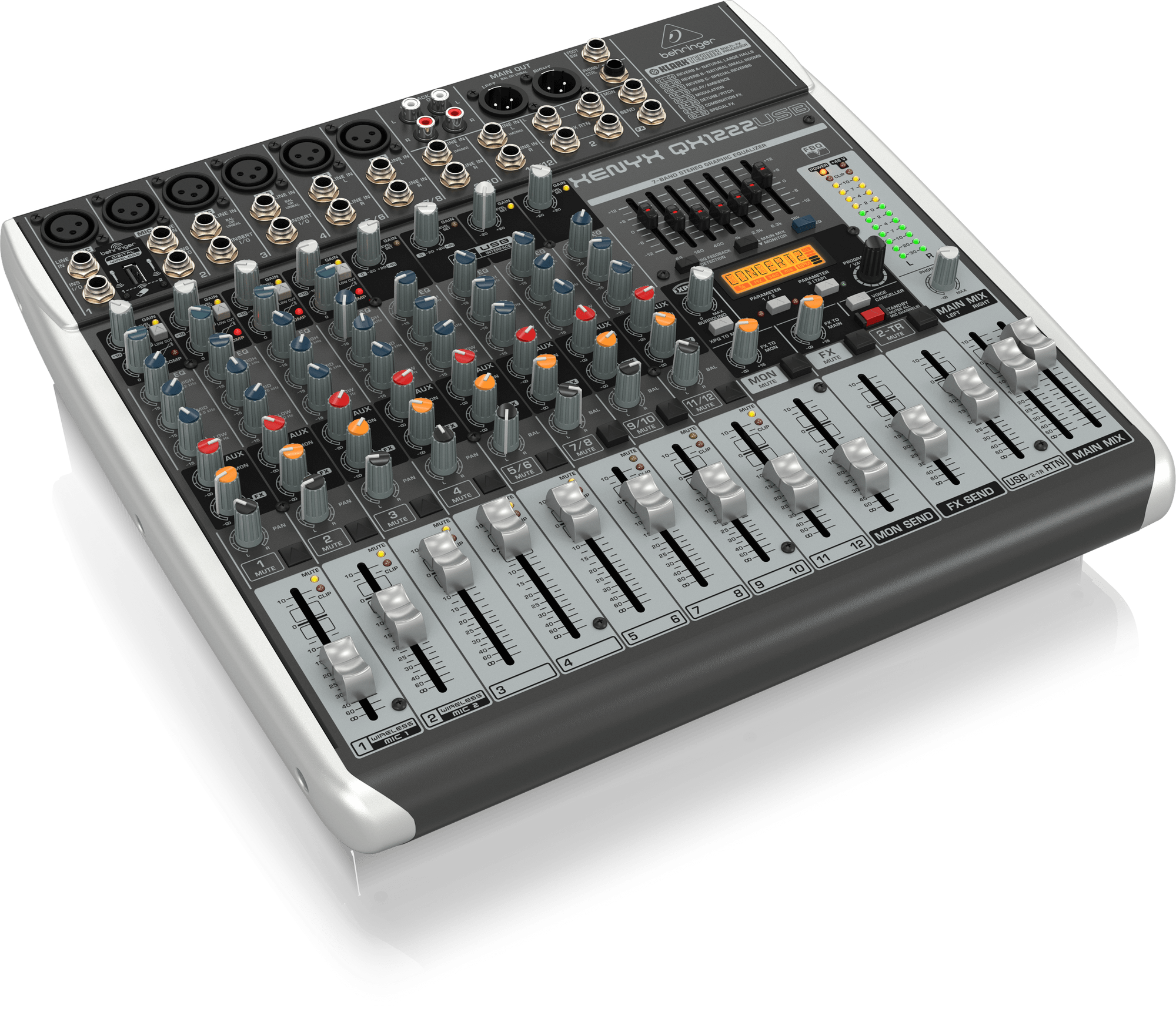 Behringer Xenyx QX1222USB Mixer with USB and Effects - Audio Shop