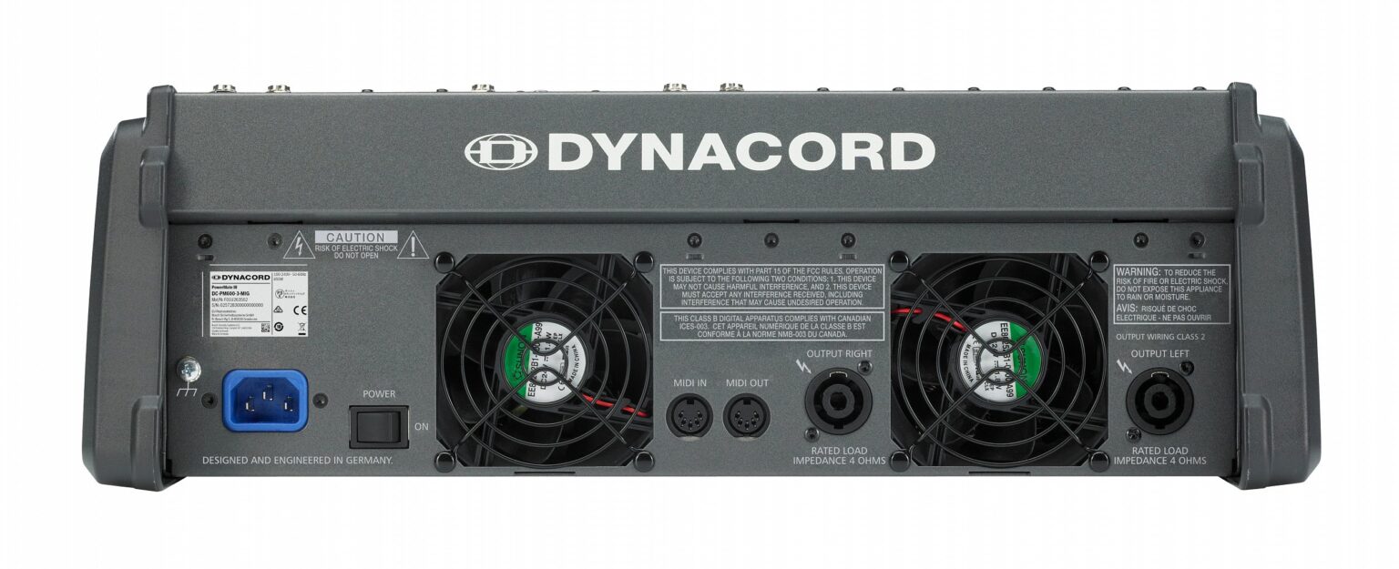 Dynacord PowerMate 600-3 Mixer rear view