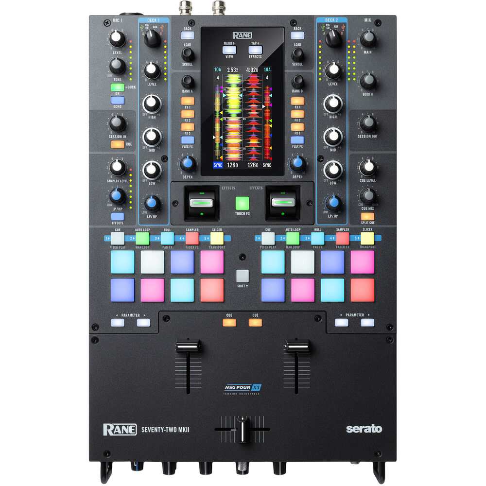 Rane Seventy-Two MKII 2-channel DJ Mixer top view