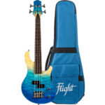 Flight Mini Bass (TBL) Solid Body Transparent Blue .
