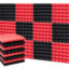 Black and Red Studio Acoustic Panel Foam