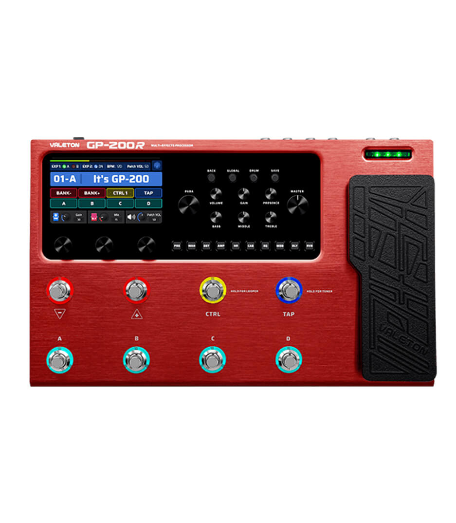 Valeton GP-200R Multi-Effects Processor - Red - Audio Shop Nepal