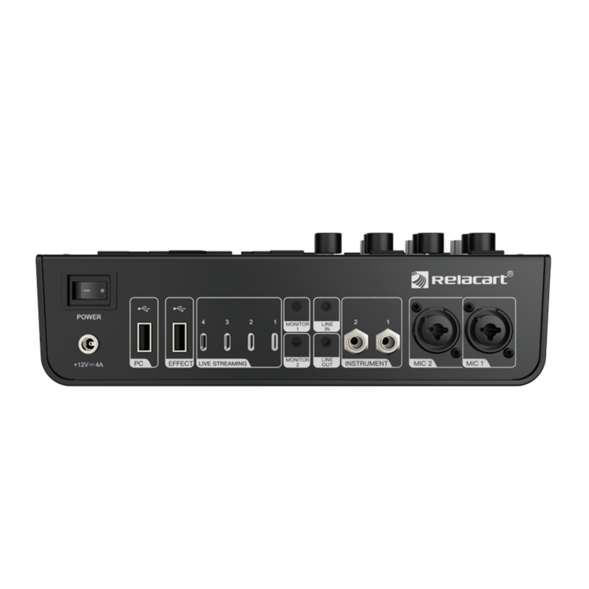 Relacart Podcast+ 2mic podcast Interface.
