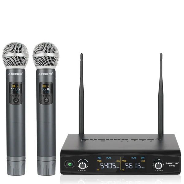 Phenyx Pro PTU-52-2H | Dual Wireless Microphone System