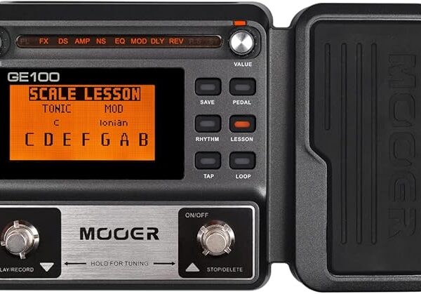 Mooer GE100 Multi-Effects Processor – Compact Guitar Effects Pedal with Amp Models & Drum Machine