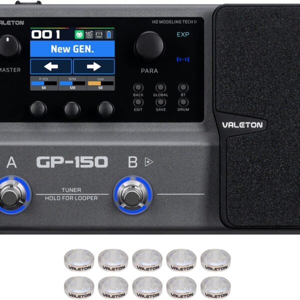 Valeton GP150 Multi-Effects Processor – Advanced Guitar Effects Pedal with IR & NAM Support