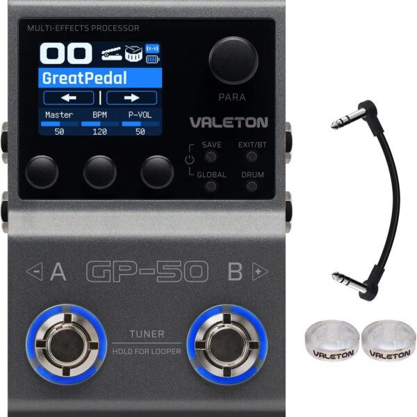 Valeton MP50 (GP50) Multi-Effects Processor – Compact Guitar Effects Pedal with IR & NAM Support