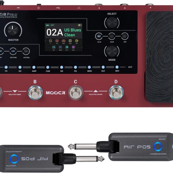 Mooer GE150 Pro Li Multi-Effects Processor – Battery Powered Guitar Effects Pedal with Amp Modeling