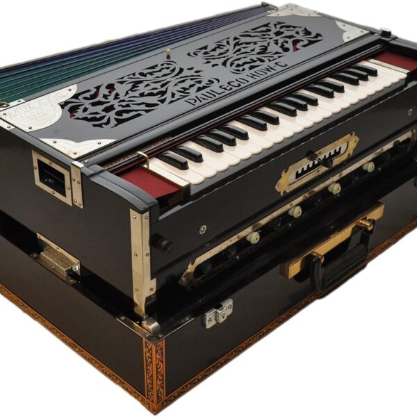 Harmonica Portable Safri Harmonium with couplar (Brown)